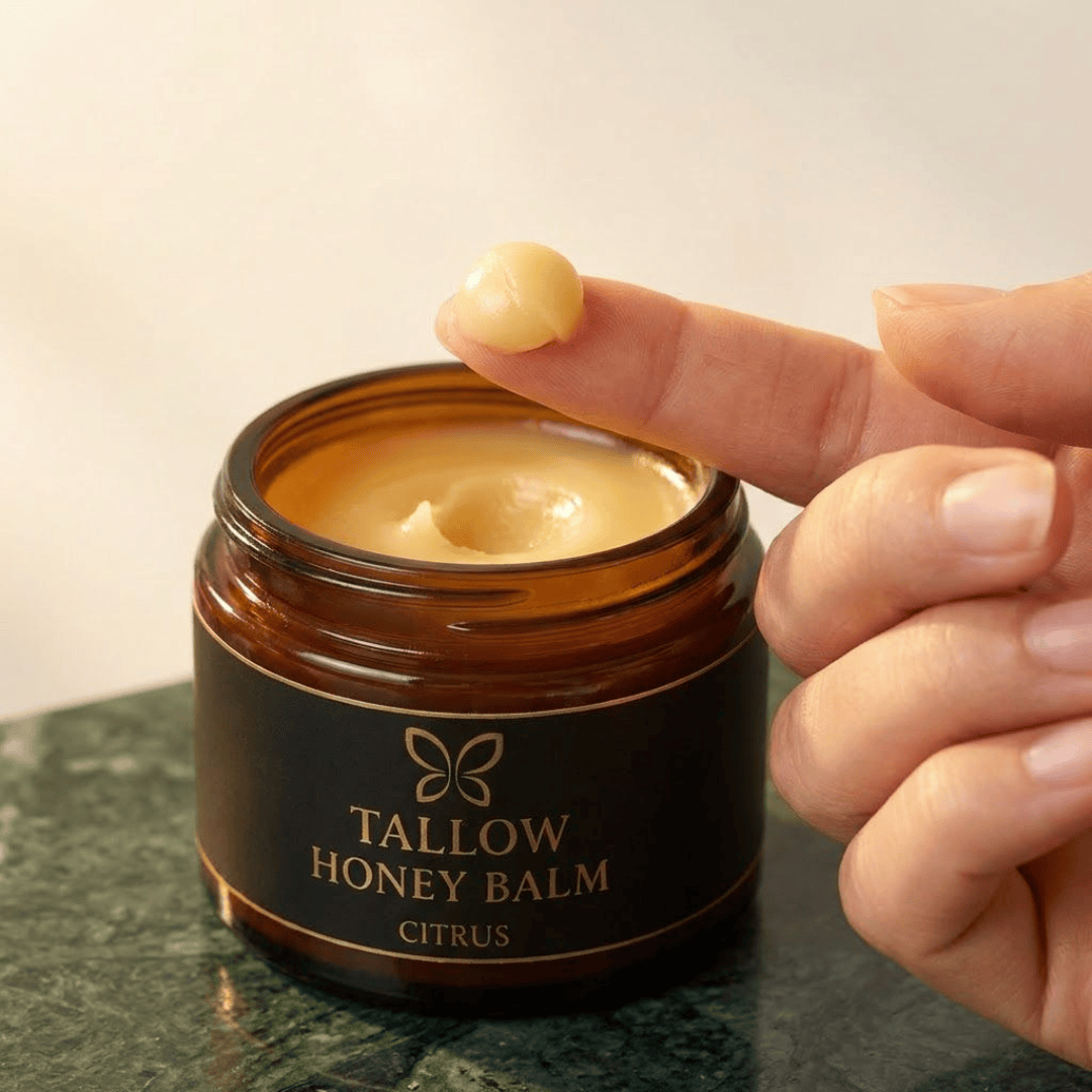 Organic Grass-Fed Beef Tallow With Raw Honey Balm