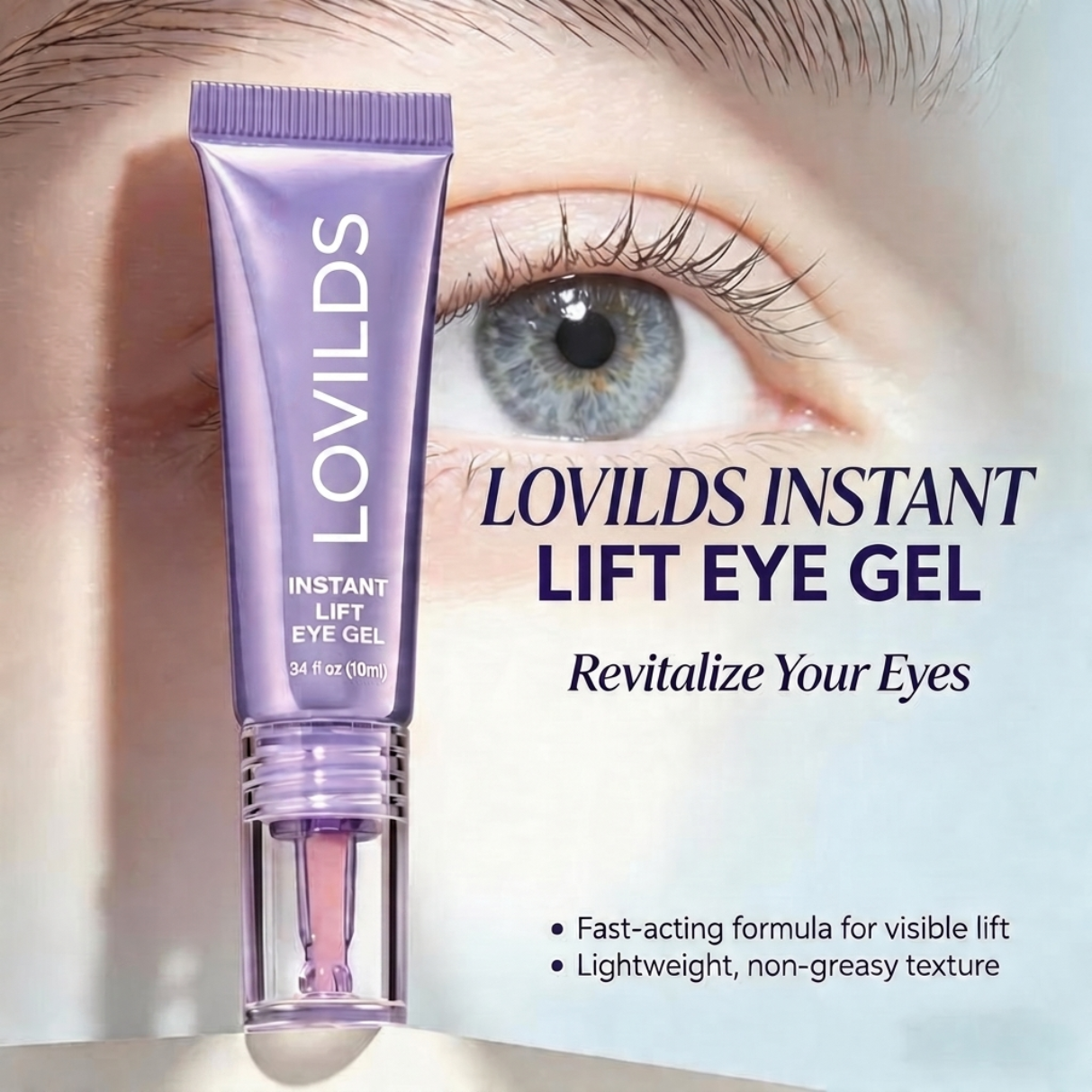 ✨ LOVILDS Instant Lift Eye Gel – Smooth Wrinkles & Reduce the Look of Under-Eye Bags 👁️💜