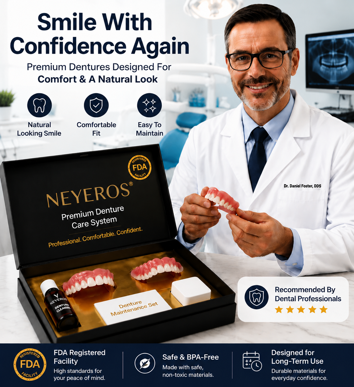 NEYEROS™ Advanced Functional Dentures — Get Your Smile Back With A Secure & Comfortable Fit