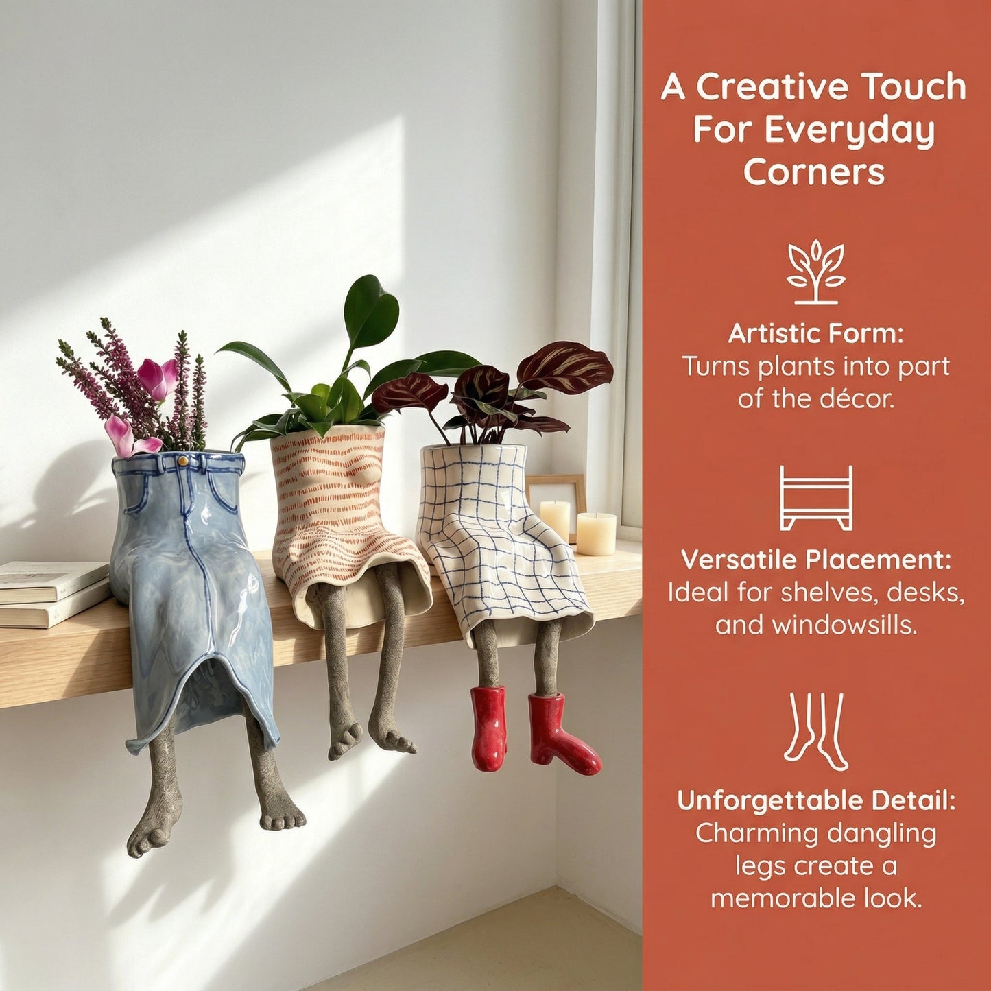 🪴✨Creative Sitting Planter Collection