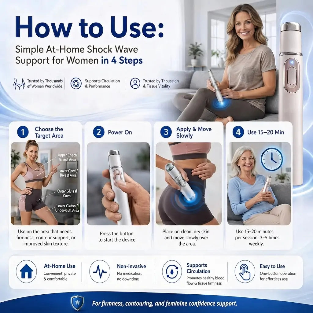 Advanced Acoustic Shockwave Therapy System✅Restores breast and gluteal firmness, revitalizes intimate tissue, and provides deep-target relief for muscle pain, joint stiffness, and tendon discomfort.